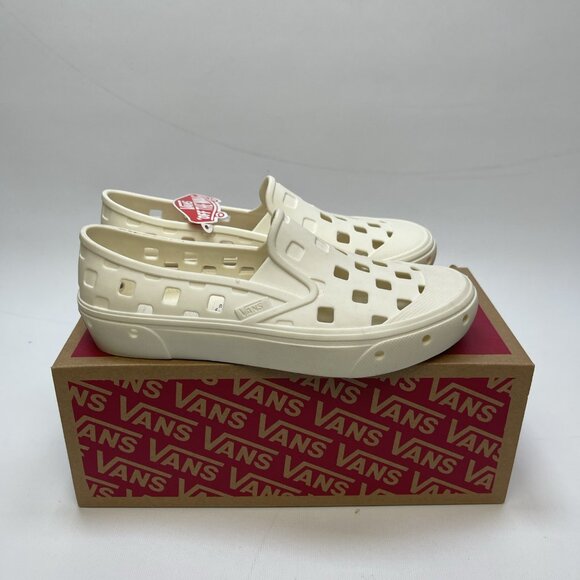 NEW W/ Box Vans Slip-On Mule TRK  Water Shoes Marshmallow, Wmns Sz 5.5 US Read* - Picture 2 of 13